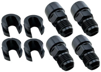 4 Pc AN6 Fuel Line Fittings 3/8