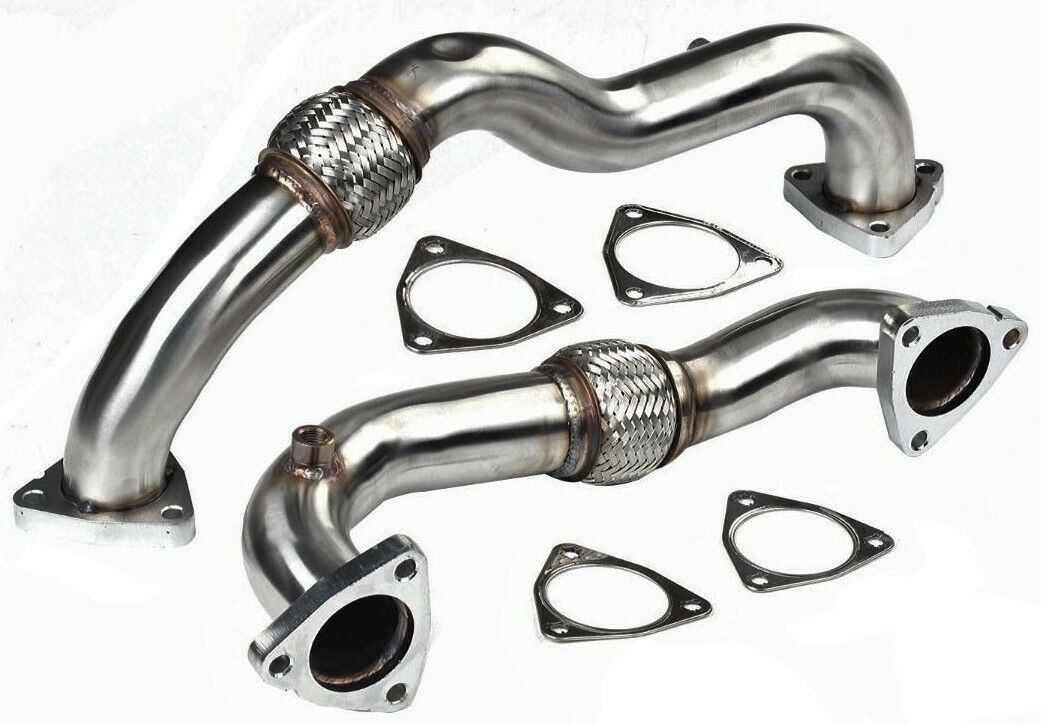Hi Flow Heavy Duty Up Pipes for 2008 2009 2010 6.4L Powerstroke V8 Tur  NPBoosted